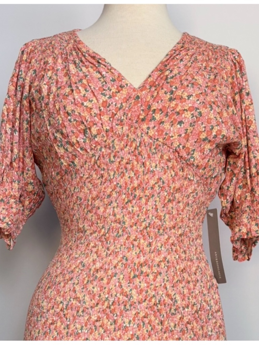 NWT FAITHFUL the BRAND Margherita Floral Ditsy Smocked Mini Dress S (4) - Picture 9 of 12